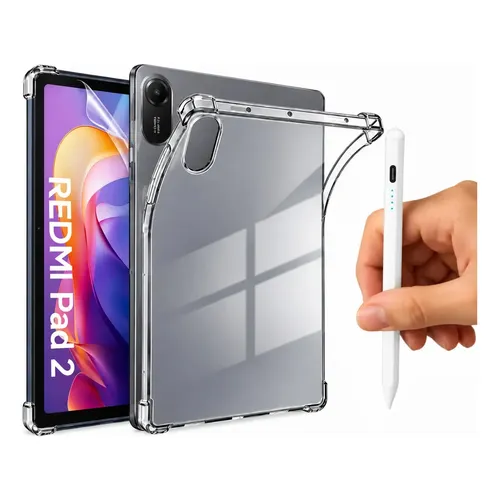 Capa Xiaomi Redmi Pad SE 8.7 Polegadas Rosa Claro Com Suporte Para