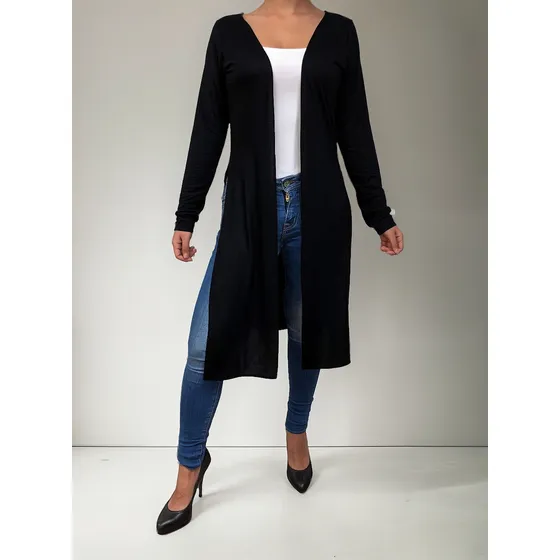 Sobretodo Kimono Largo Ajustado Cardigan Moda Mujer Juvenil