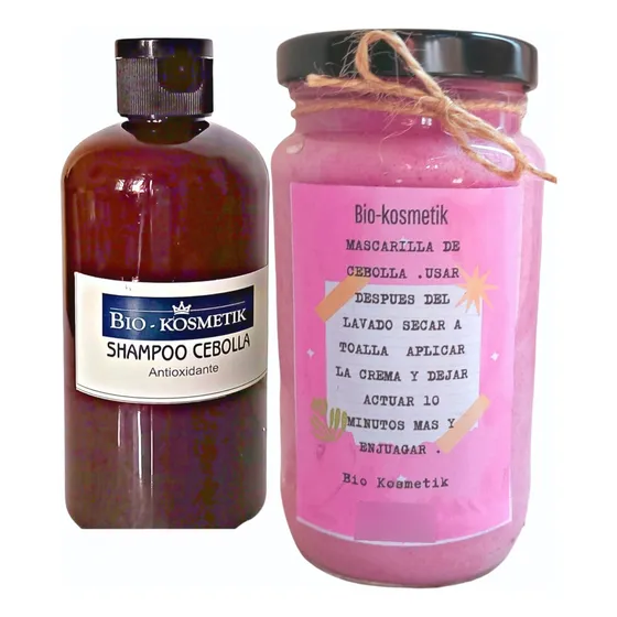 Melenas Más Largas Shampoo Y Mascarilla De Cebolla 