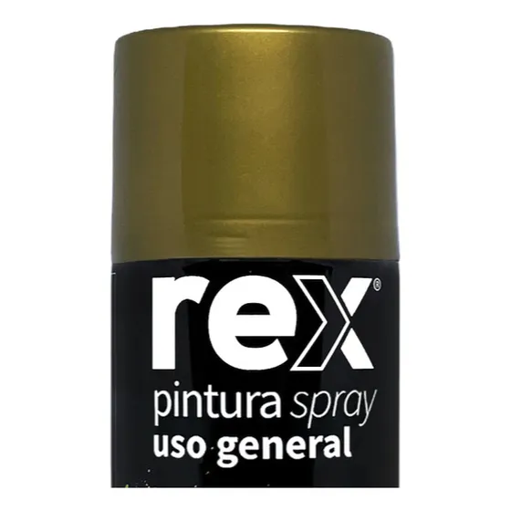 Pintura Aerosol Spray Uso General Secado Rápido Rex Color Dorado