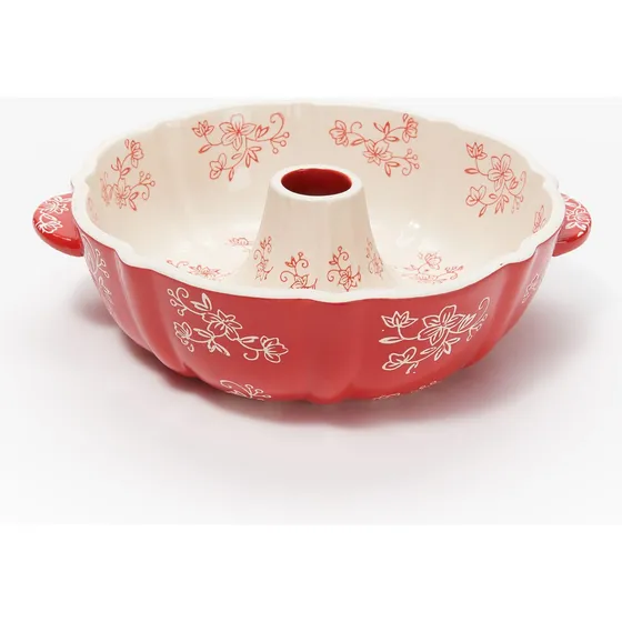 Bandeja Tubo Estriado Cubierta Almacenamiento Plastico Rojo