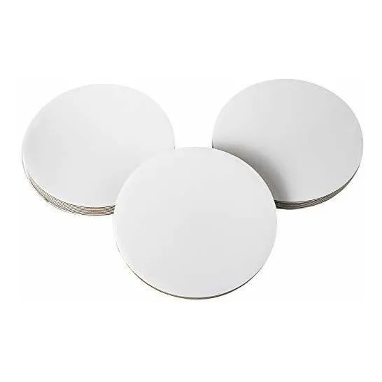 25 8.0 in Blanco Para Tarta Redonda Pequeña Placa Base