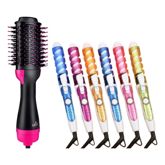 Escova Secadora 3 Em 1 1000w + Modeladora De Cachos Bi-volt
