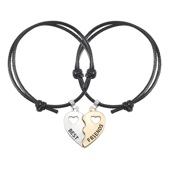 Pulsera Cuero Mejor Amigo Pareja Mujer Hombre Joyeria