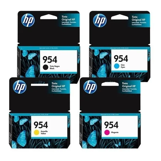 Tinta Hp 954 Negra+cian+magenta+ Amarilla Originales