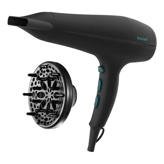 Secador De Pelo Iónico 2000 W Bezel Color Negro