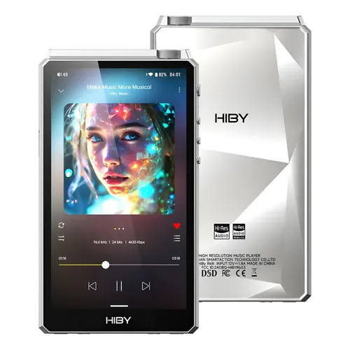 Leitor De Áudio Digital Hiby R6 Iii Amplificador Classe A Prateado