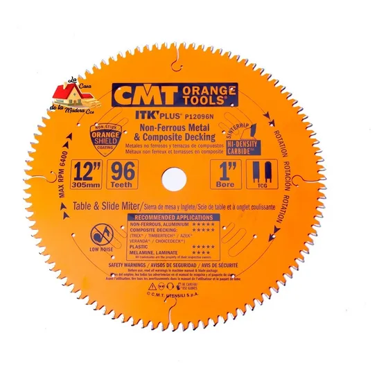 Disco Sierra Circular Cmt  P12096n (12p)  (96t) Melamina