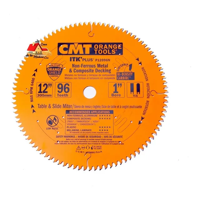 Disco Sierra Circular Cmt  P12096n (12p)  (96t) Melamina