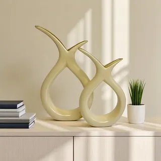 Kit Enfeite Rack Sala Dupla Vaso Decorativo Para Decoração Kit Enfeite Rack Sala Dupla Vaso Decorativo Para Decoração