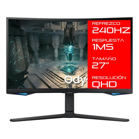 Monitor Gamer Curvo Samsung 27 G6 240hz 1ms Va Qhd 1440p Dp Color Negro