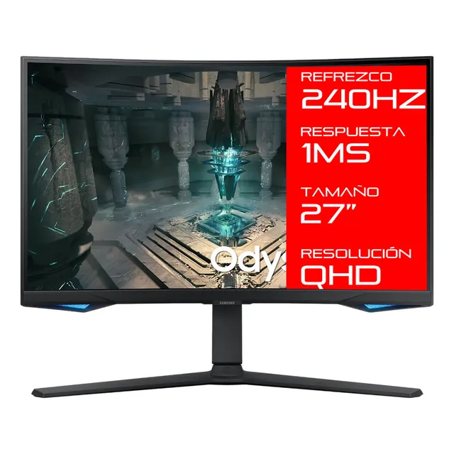 Monitor Gamer Curvo Samsung 27 G6 240hz 1ms Va Qhd 1440p Dp Color Negro