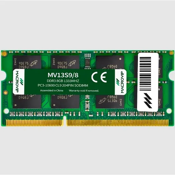 Memória Macrovip Ddr3 8gb ( 1 X 8gb ) 1333mhz Para Notebook