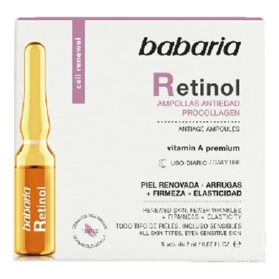 Babaria Ampollas Antiedad Retinol X5 - mL a $64000