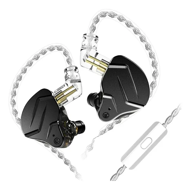 Auricular Monitoreo In-ear Kz Zsn Pro X Negro Con Microfono