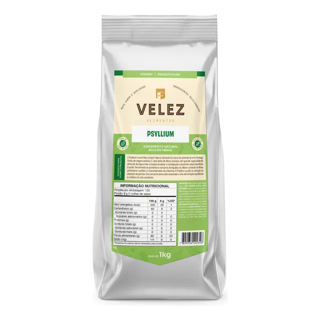 Psyllium Husk Puro Fibra Solúvel Natural Rico Em Fibras 1 Kg