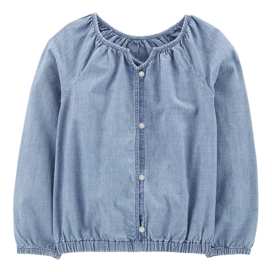 Blusa De Chambray, Manga Larga Carters 3p897910
