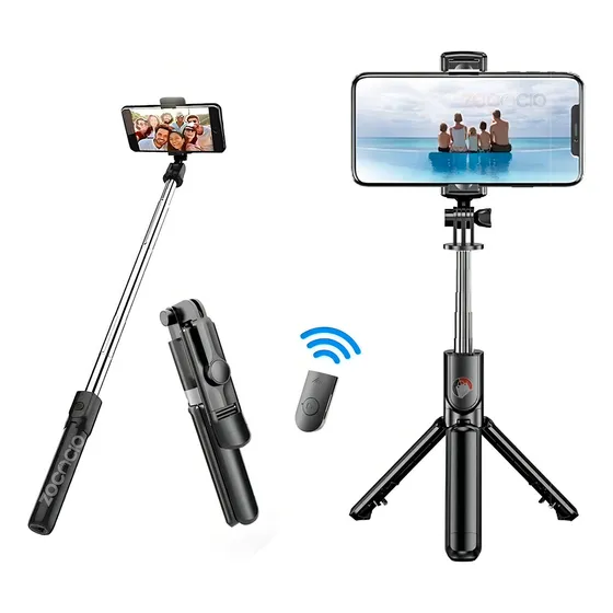 Trípode Con Monopod Integrado Control Bluetooh Palo Selfie