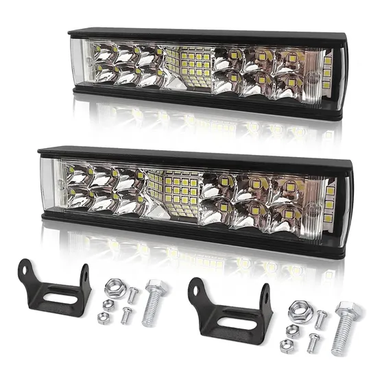 2 Exploradoras Barra/lineales Led Con Luces Federales 