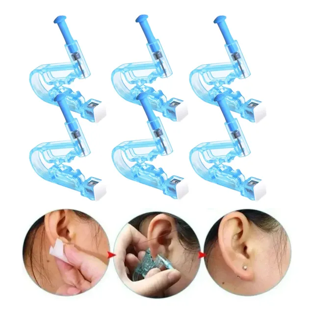 X6 Abridores Oreja Piercing Pistola Perforadora Aro Incluido