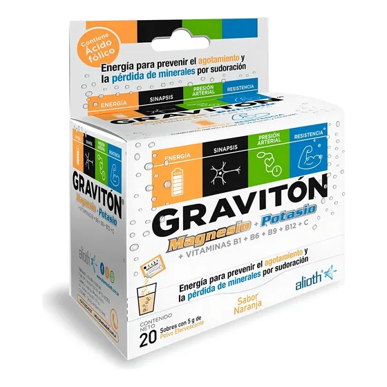 Gravitón Polvo Efervescente Magnesio Potasio Vit B Vit C