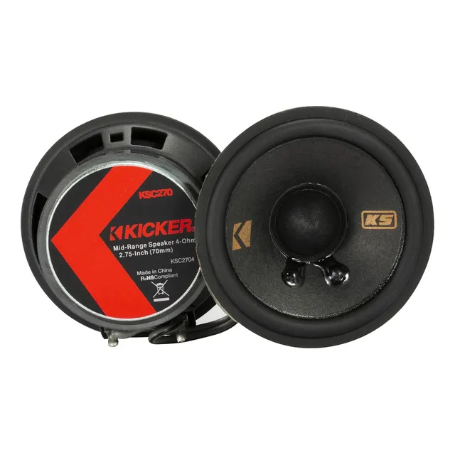 Bocinas 2.75puLG Kicker 51ksc2704 100watts Medio Rango Color Negro
