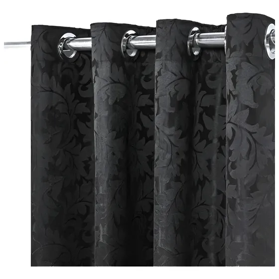 Cortina  Jacquard, Jacard Jakar 2,00 M X 1,30 M Preto