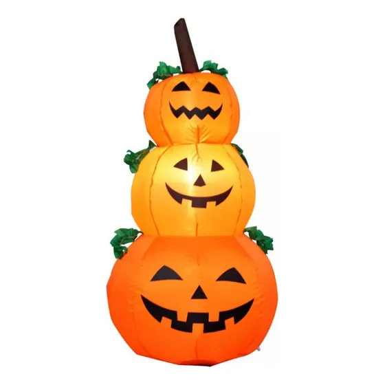 1.2m Calabaza De Halloween Inflable Con Decoración Luces Led