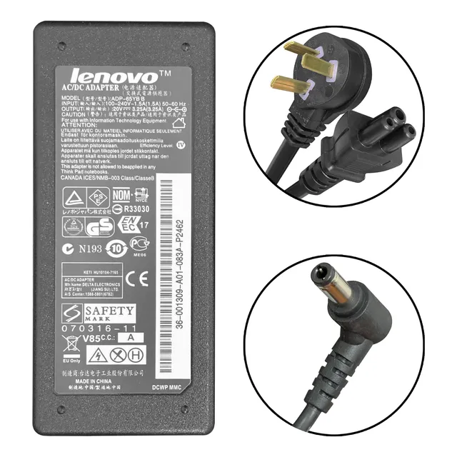 Cargador Original Lenovo 20v 3.25a G430 G450 G460 G475 G480 Con Cable A La Pared De Regalo