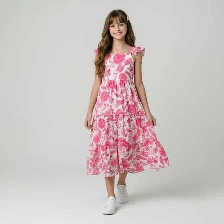 Vestido Longo Juvenil Três Marias Moda Verão