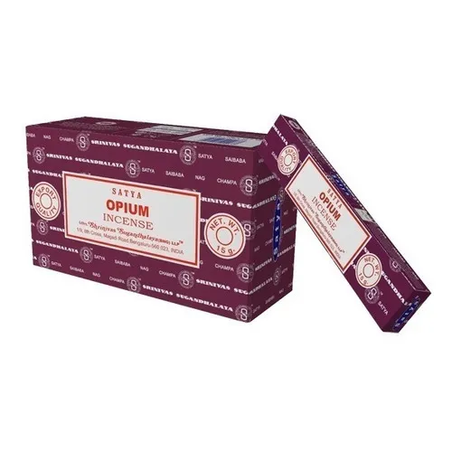 Sahumerios Satya Nag Champa Pack X 12 Cajas Fragancia 12 Opium