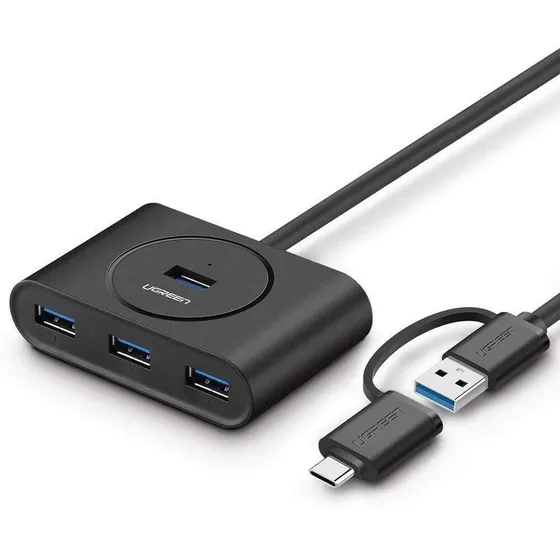 Hub 4 Puertos Usb 3.0 A Usb Común O Usb-c Con Función Otg