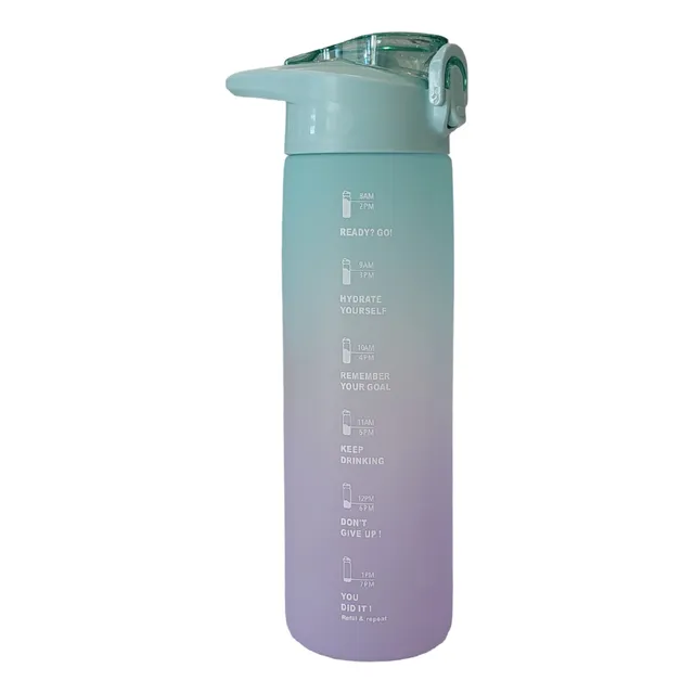 Botella Motivacional Pico Plastica 1 Litro Agua Ejercicio