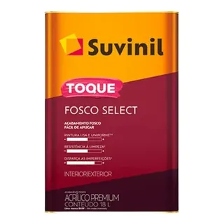 Suvinil AcrĂlico Premium Fosco Select 18l - Toque Fosco Suvinil AcrĂlico Premium Fosco Select 18l - Toque Fosco