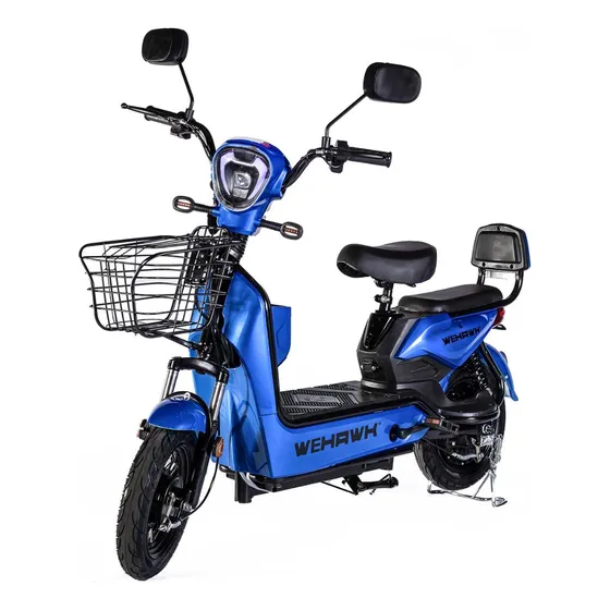 Scooter Elétrica 500w Sem Cnh Wehawk Basket Azul