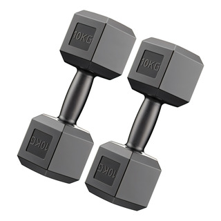 Par De Halter Dumbbell Hexagonal Sextavado 10kg Profissional Par De Halter Dumbbell Hexagonal Sextavado 10kg Profissional