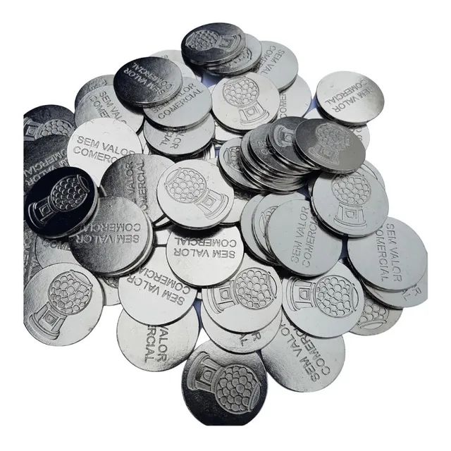 50 Fichas Para Maquina Vending Machine Catraca