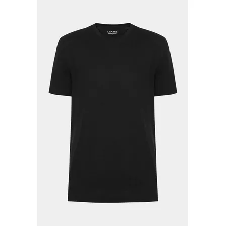 Camiseta Aramis Manga Curta Algodão Peruano Preto