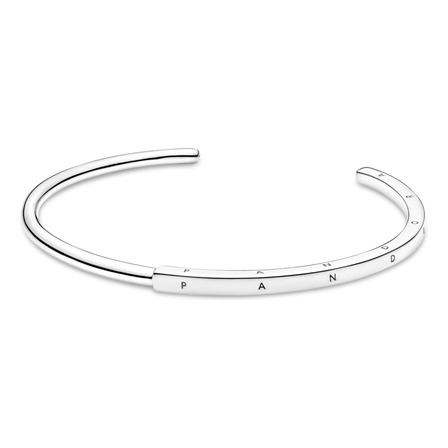 Bracelete Rigido Prata Pandora Signature Id Bracelete Rigido Prata Pandora Signature Id