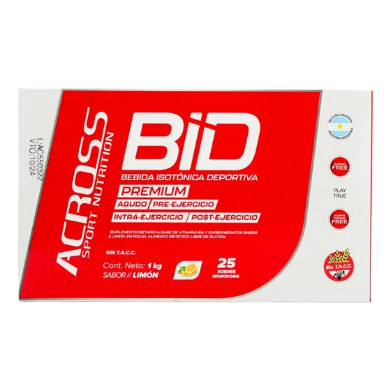 Bebida Isotonica Bid Across Suplemento Monodosis X 25