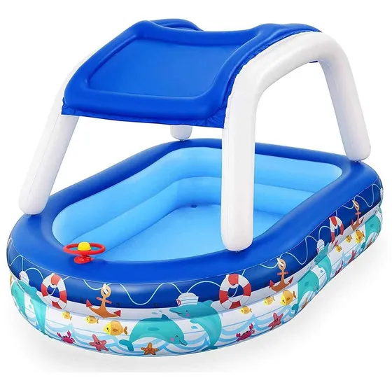 Piscina Inflable Bestway Sea Captain - Laser Tv Color Azul