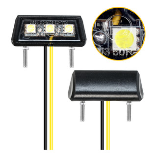 2 Luces Traseras Universales De 3 Led For Matrícula De Moto 2 Luces Traseras Universales De 3 Led For Matrícula De Moto