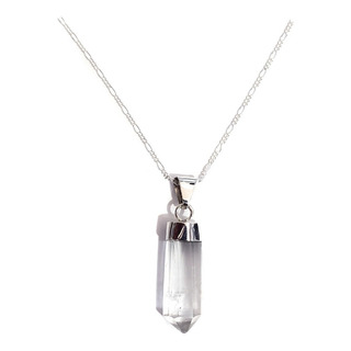 Dije Collar Cuarzos Blanco Natural En Plata .925 Dije Collar Cuarzos Blanco Natural En Plata .925