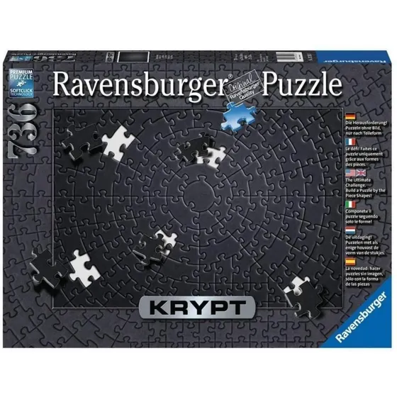 Rompecabezas Ravensburger Krypt 736 Piezas Negro