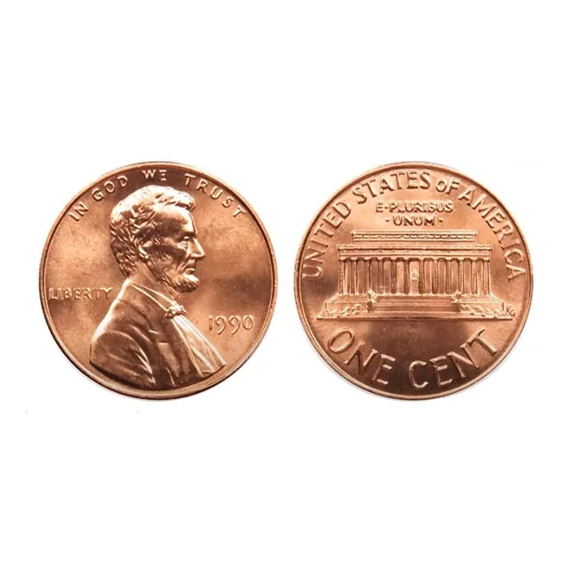1 Centavo De Dollar 1990 Abraham Lincoln One Cent