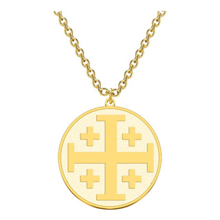 Joyería Religiosa Collar Con Colgante De Disco De Cruz De Lo Joyería Religiosa Collar Con Colgante De Disco De Cruz De Lo