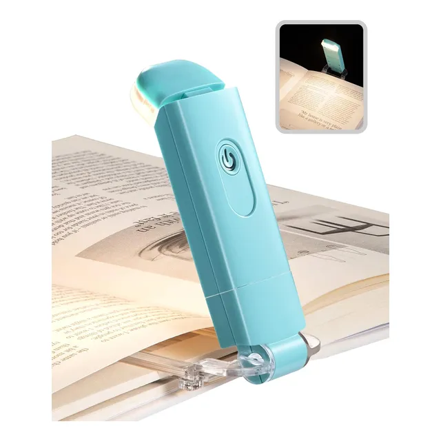 Luz De Lectura Usb Recargable Con Clip Blanco Cálido
