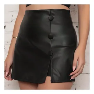 Short Saia Feminino BotĂ”es Em Courino Cintura Alta TendĂȘncia Short Saia Feminino BotĂ”es Em Courino Cintura Alta TendĂȘncia