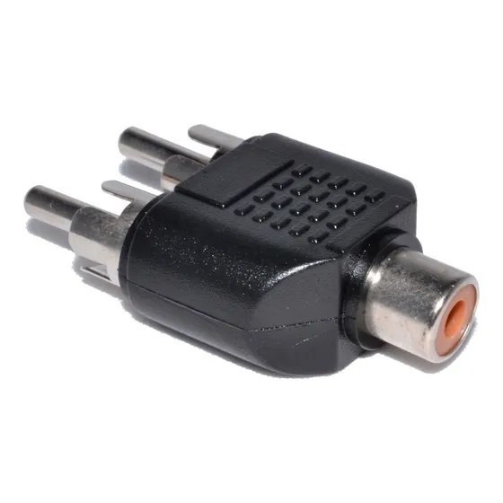 Adaptador 1 Rca Hembra A 2 Rca Macho  Esdj