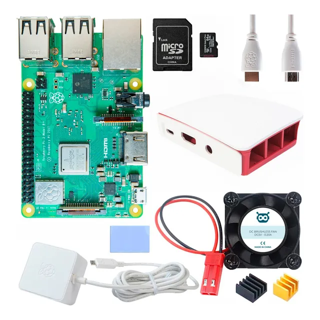 Kit Raspberry Pi 3 1gb Case Hdmi Fuente Sd 64gb Ventilador